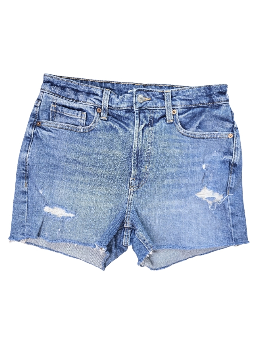 Old Navy OG Short High Rise Blue Distressed Denim Cutoff Shorts